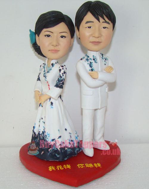 Korean style wedding cake topper