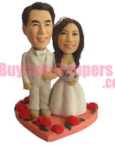 sweet heart wedding cake topper