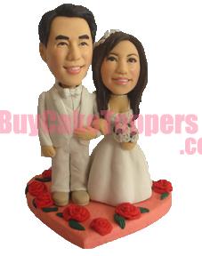 sweet heart wedding cake topper