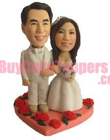 sweet heart wedding cake topper 