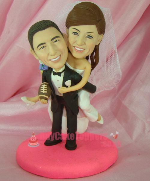 Happy couple wedding cake topper 