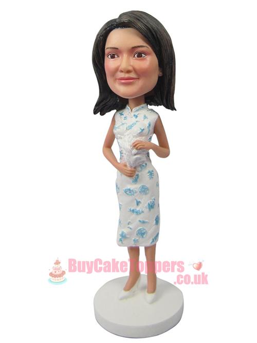 cheongsam girl 3D doll 