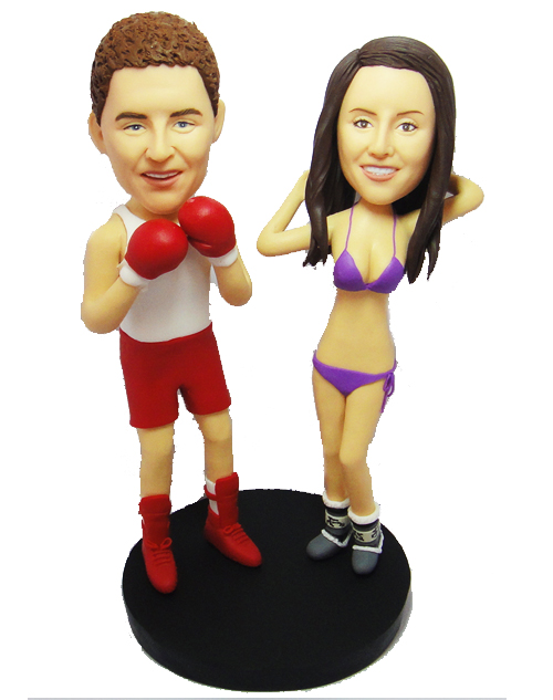 boxing man and bikini girl 