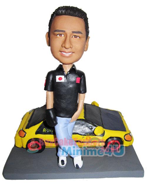 rally car racer custom figurine rally car racer custom figurine