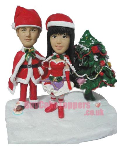 Christmas couple figurine