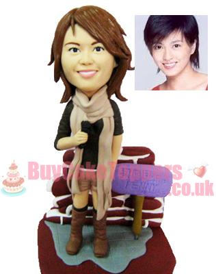 cute lady custom figurine