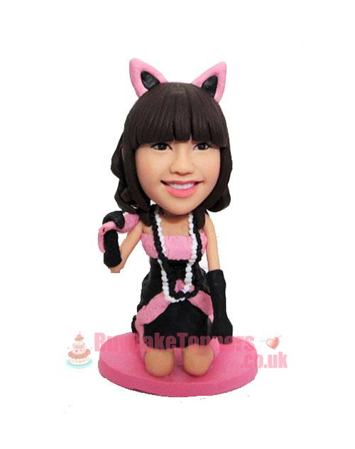 personalised cat woman figurine 