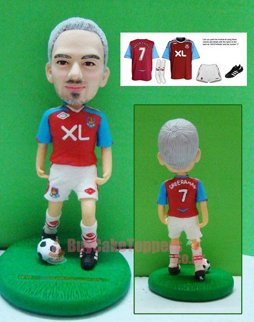 Personalized footballer figurine 