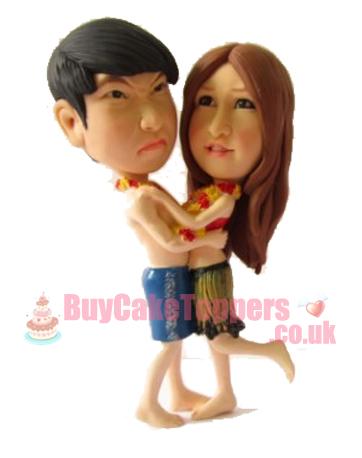 funny face couple custom figurine 