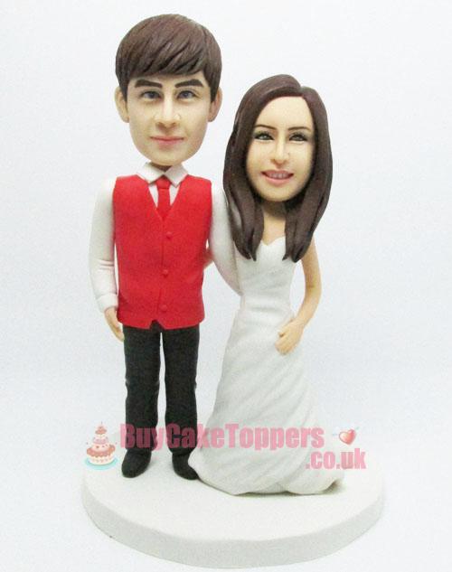 happy couple theme cake topper