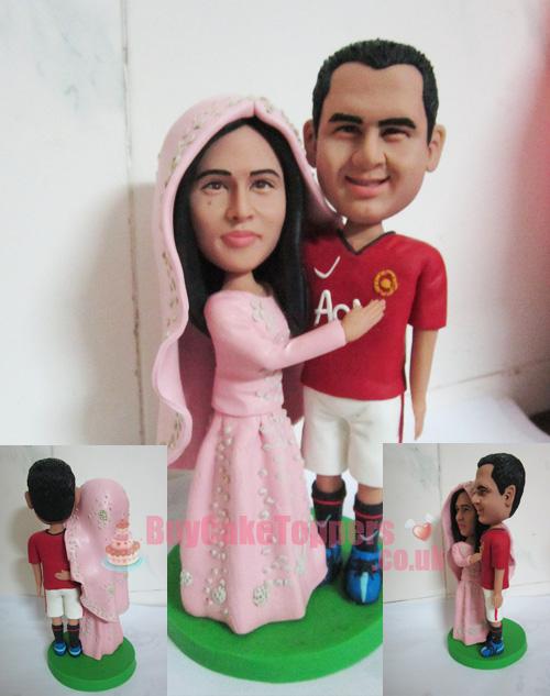 India couple cake topper