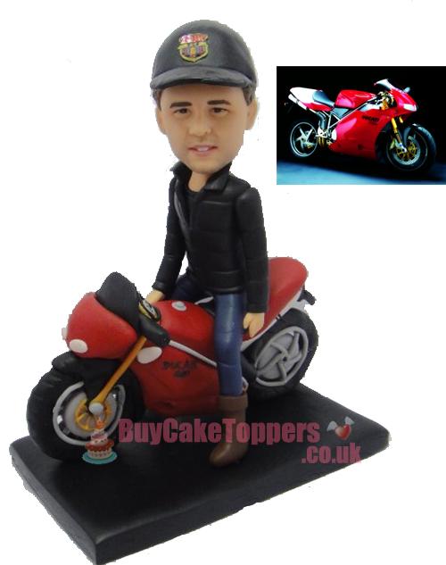 motorbike cool man figurine custom gift 