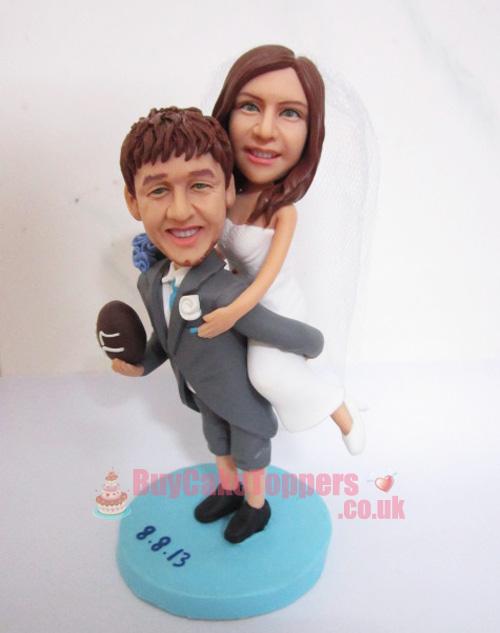 rugby player wedding topper