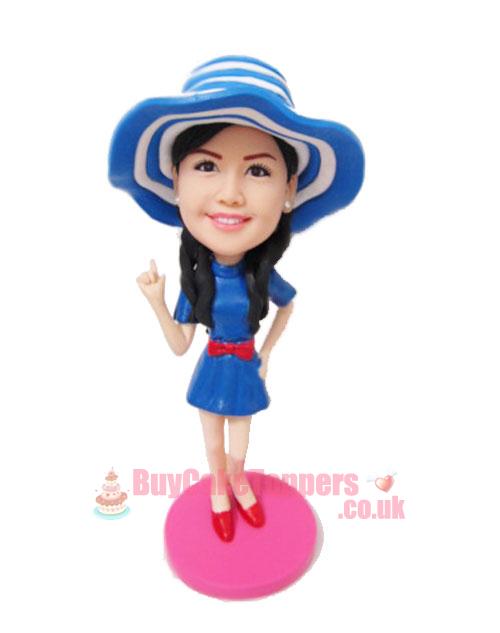 beautiful girl wears straw hat custom figurine beautiful girl wears straw hat custom figurine