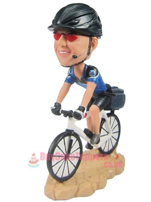 Ride a bike themed figure