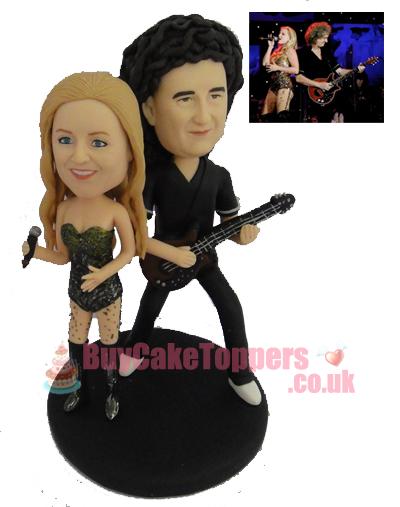 Rock star wedding cake topper