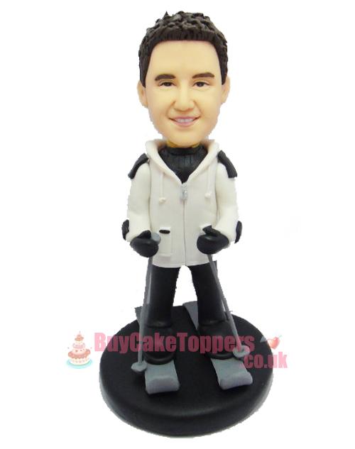 personalised skii figurine