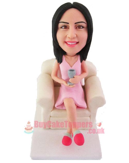 sofa girl custom figurine sofa girl custom figurine