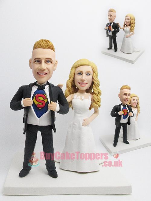 superman themed cake topper 