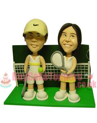 tennis couple anniversary topper