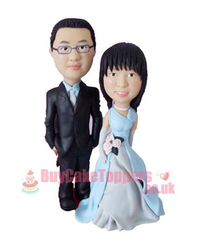 happy couple personalised cake topper 