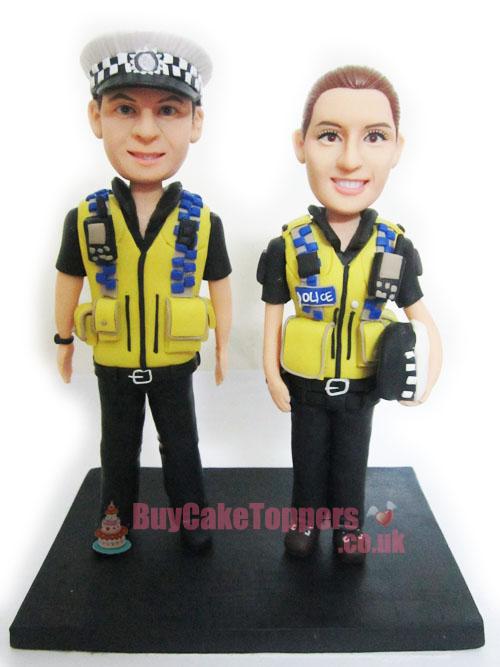 police officer couple figures
