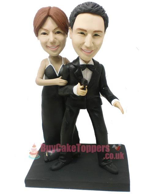 James Bond 007 wedding cake toper