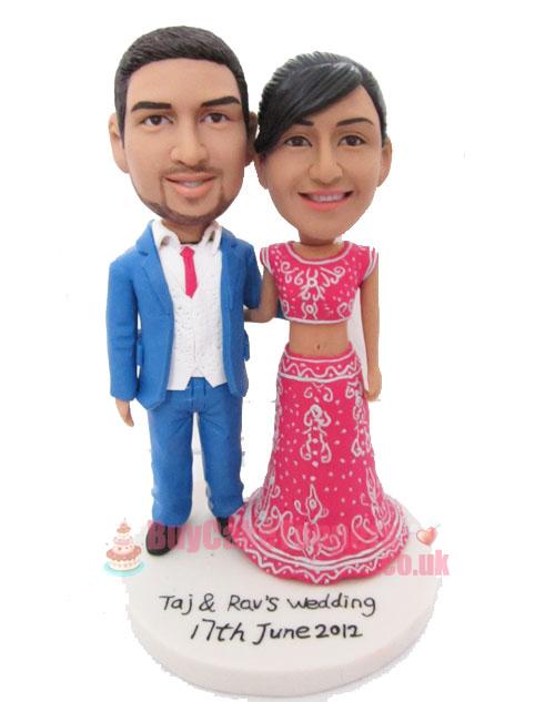 Indian style wedding cake topper