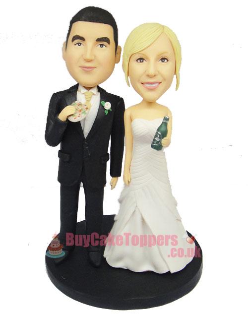 party style wedding cake topper 