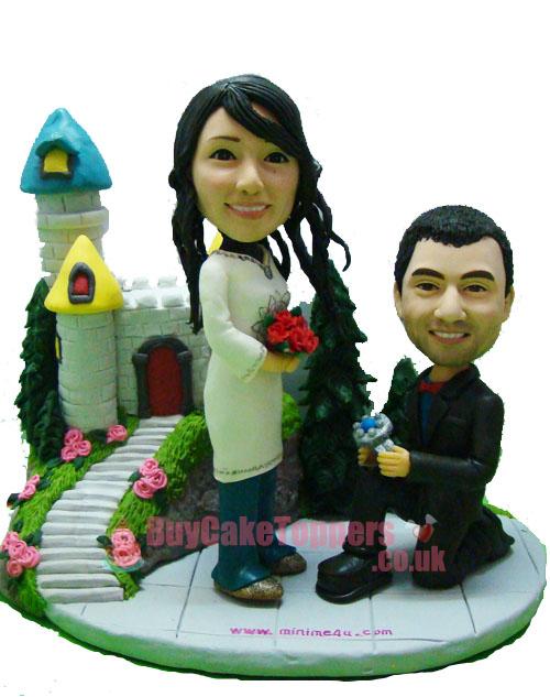 Propose style wedding cake topper Propose style wedding cake topper
